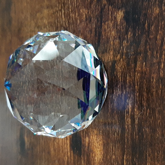 Swarovski Crystal Round Paperweight, Bermuda Blue, Vintage Decor - Picture 6 of 13